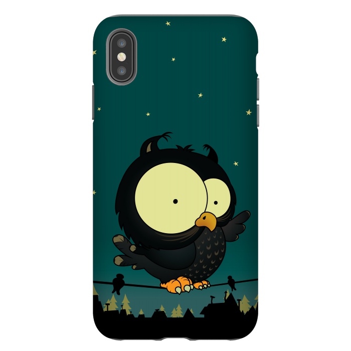 iPhone Xs Max StrongFit Little Owl by Mangulica
