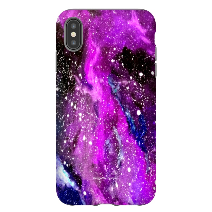 iPhone Xs Max StrongFit Ultraviolet Galaxy by Gringoface Designs