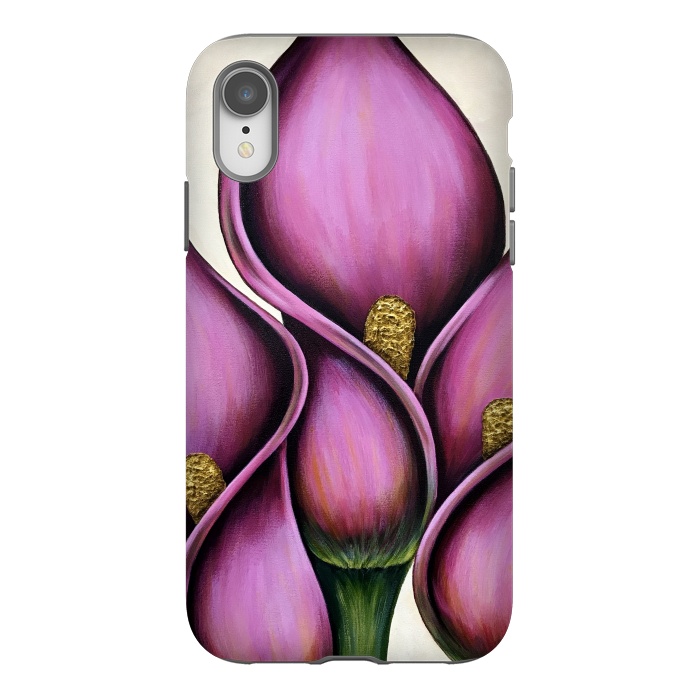 iPhone Xr StrongFit New Pink Calla Lilies by Denise Cassidy Wood