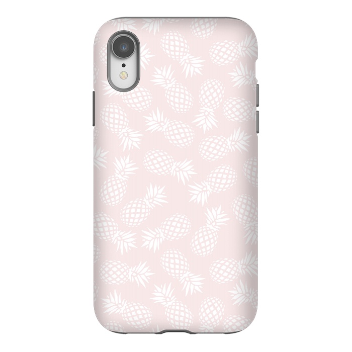iPhone Xr StrongFit Pineapple pattern on pink 022 by Jelena Obradovic