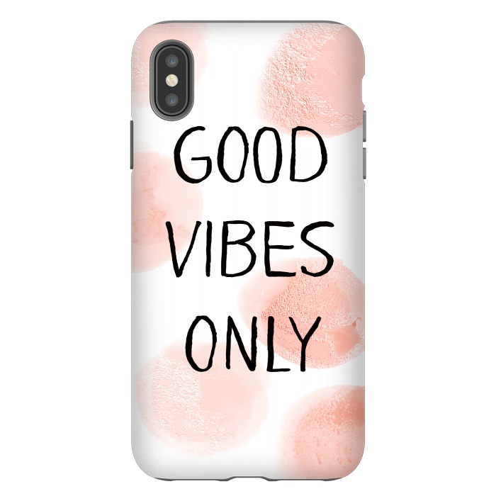 iPhone Xs Max StrongFit Good Vibes Only - Rose Gold Polka Dots by  Utart