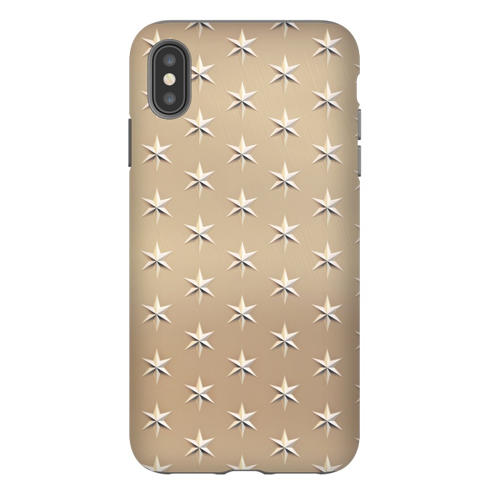 iPhone Xs Max StrongFit Silver Stars On  Gold by Andrea Haase