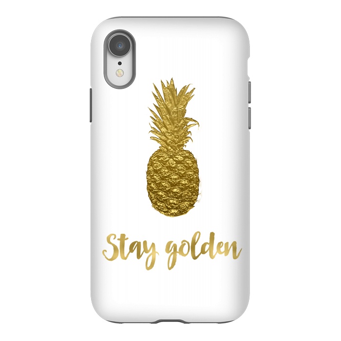 iPhone Xr StrongFit Stay Golden Precious Pineapple by Andrea Haase