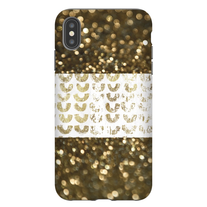 iPhone Xs Max StrongFit Golden Glitter by Andrea Haase