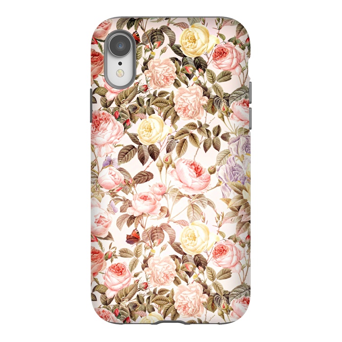 iPhone Xr StrongFit Vintage Roses Pattern by  Utart