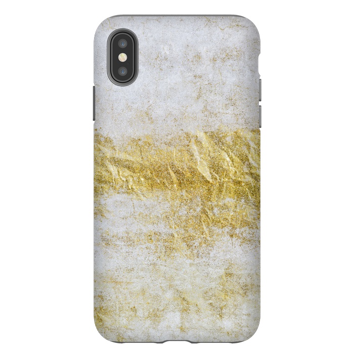 iPhone Xs Max StrongFit Concrete And Gold 2 by Andrea Haase