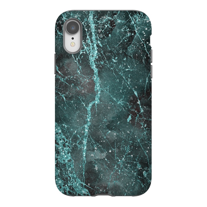 iPhone Xr StrongFit Glamorous Turquoise Glitter 2 by Andrea Haase