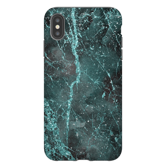 iPhone Xs Max StrongFit Glamorous Turquoise Glitter 2 by Andrea Haase
