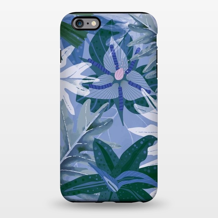 iPhone 6/6s plus StrongFit Blue Purple Aloha Tropical Jungle  by  Utart