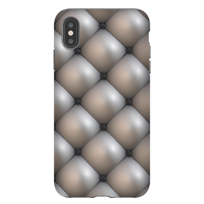 iPhone Xs Max StrongFit Shimmering Brushed Silver by Andrea Haase