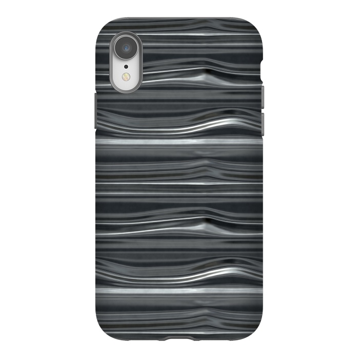 iPhone Xr StrongFit Chrome Lines by Andrea Haase