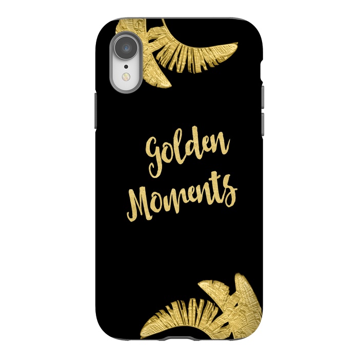 iPhone Xr StrongFit Golden Moments Palm Leaves by Andrea Haase