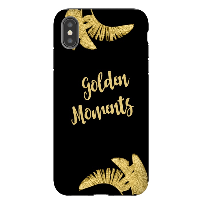 iPhone Xs Max StrongFit Golden Moments Palm Leaves by Andrea Haase