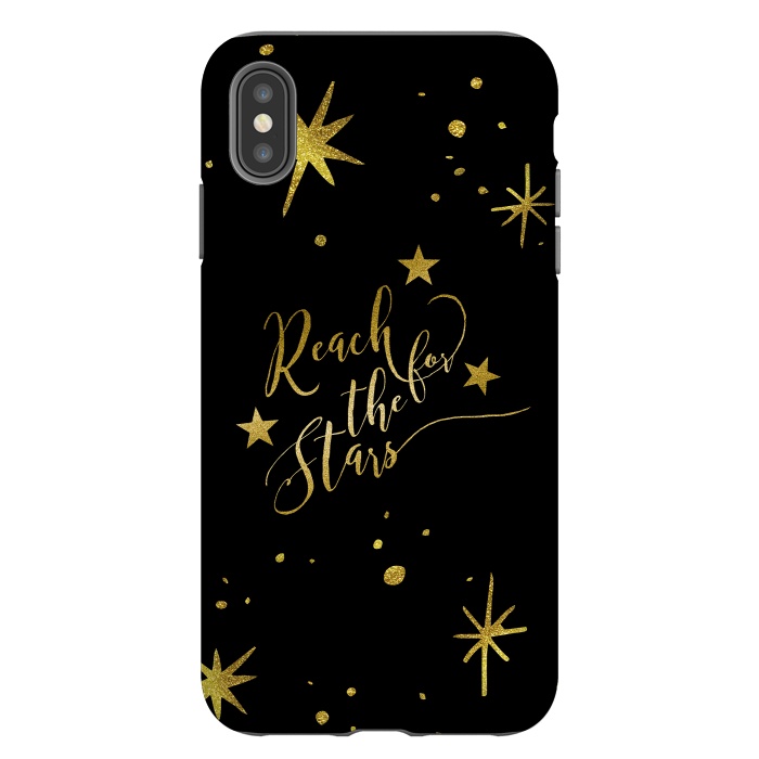 iPhone Xs Max StrongFit Reach For The Stars Golden Quote by Andrea Haase