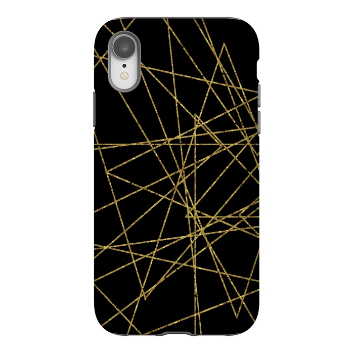 iPhone Xr StrongFit Golden Lines by Andrea Haase