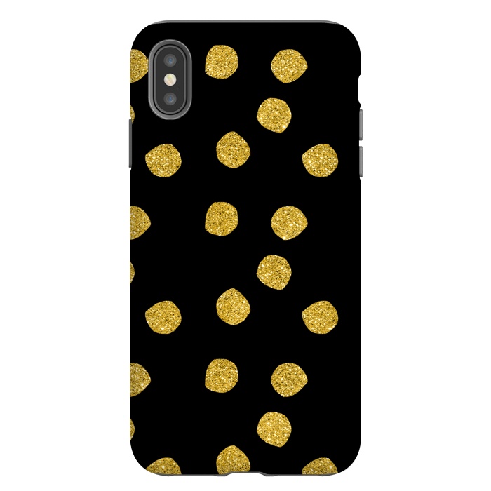 iPhone Xs Max StrongFit Golden Glamour Dots by Andrea Haase