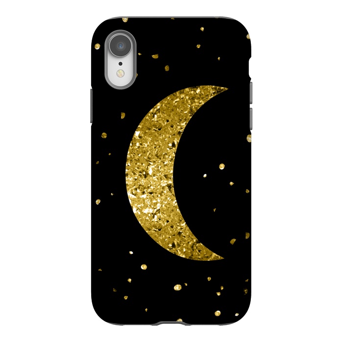 iPhone Xr StrongFit Sparkling Golden Moon by Andrea Haase