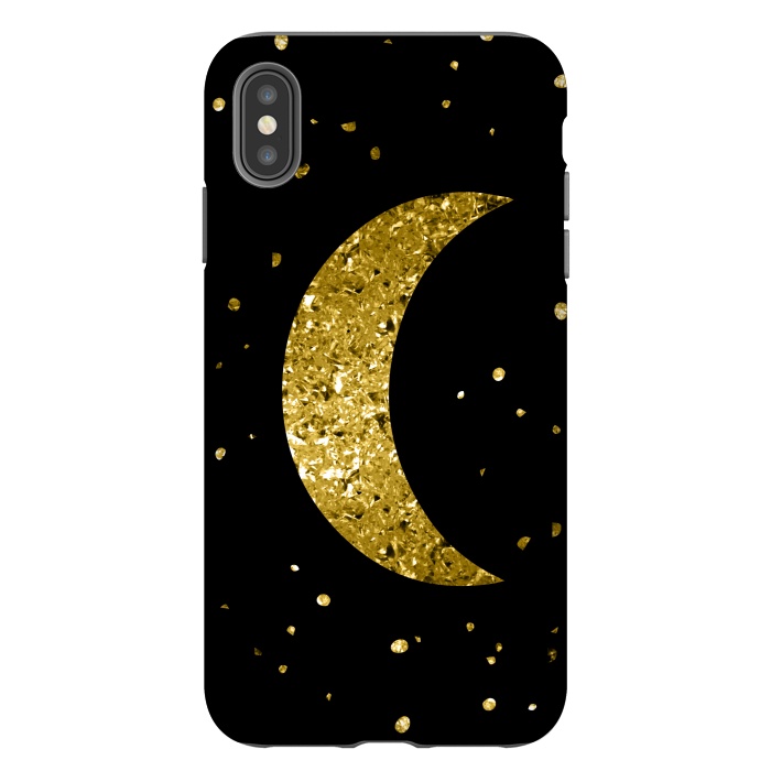 iPhone Xs Max StrongFit Sparkling Golden Moon by Andrea Haase