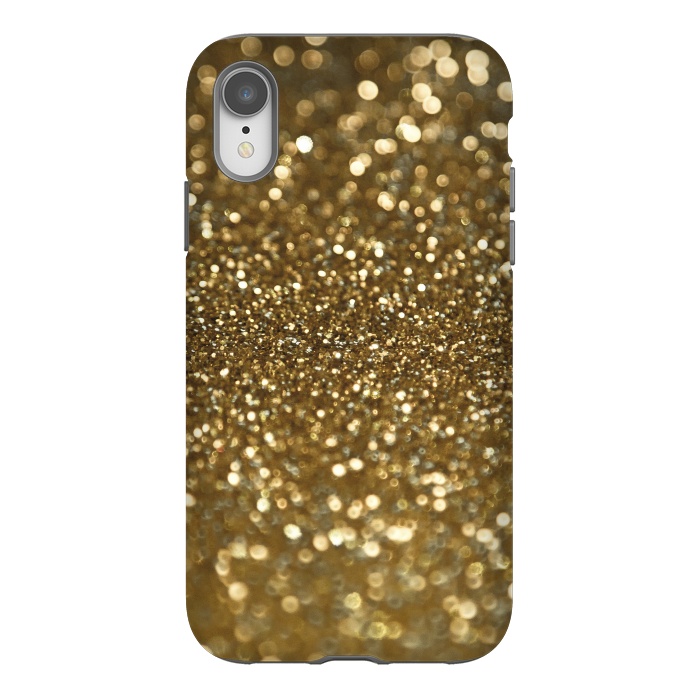 iPhone Xr StrongFit Glittering Faux Gold Glitter by Andrea Haase