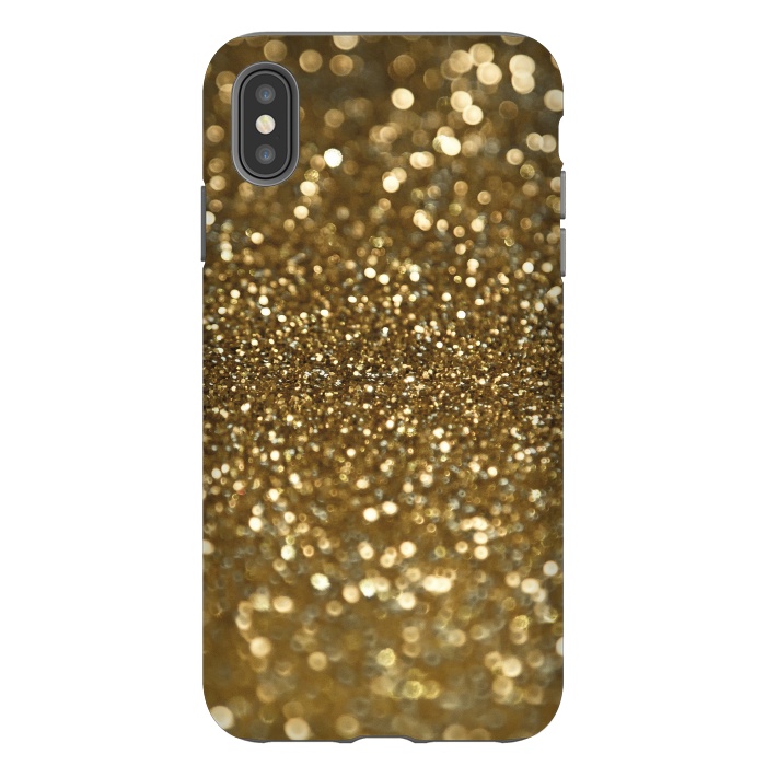 iPhone Xs Max StrongFit Glittering Faux Gold Glitter by Andrea Haase