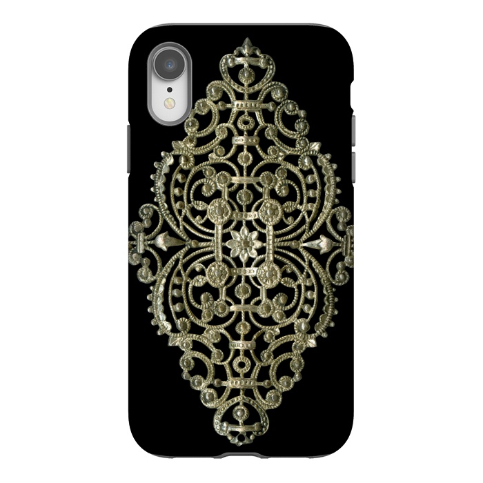 iPhone Xr StrongFit Golden Ornamental Jewelry by Andrea Haase