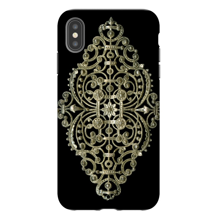 iPhone Xs Max StrongFit Golden Ornamental Jewelry by Andrea Haase