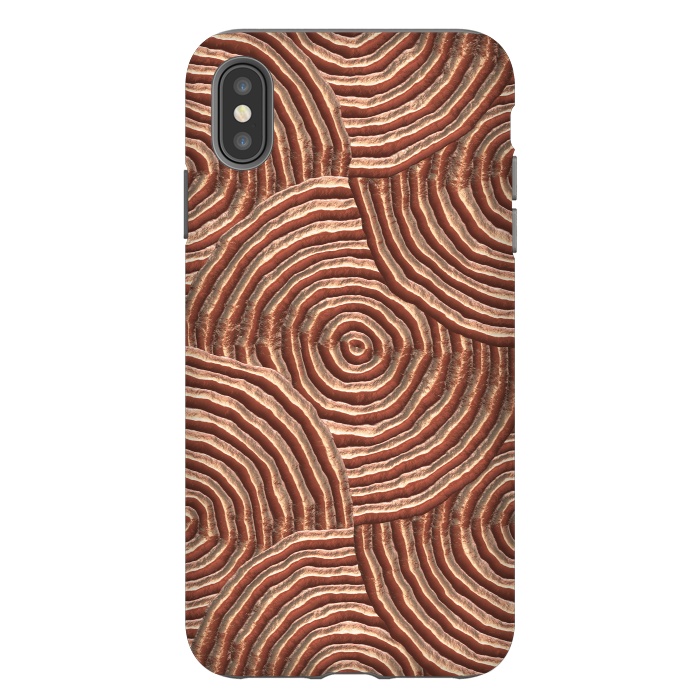 iPhone Xs Max StrongFit Copper Circular Engravings by Andrea Haase