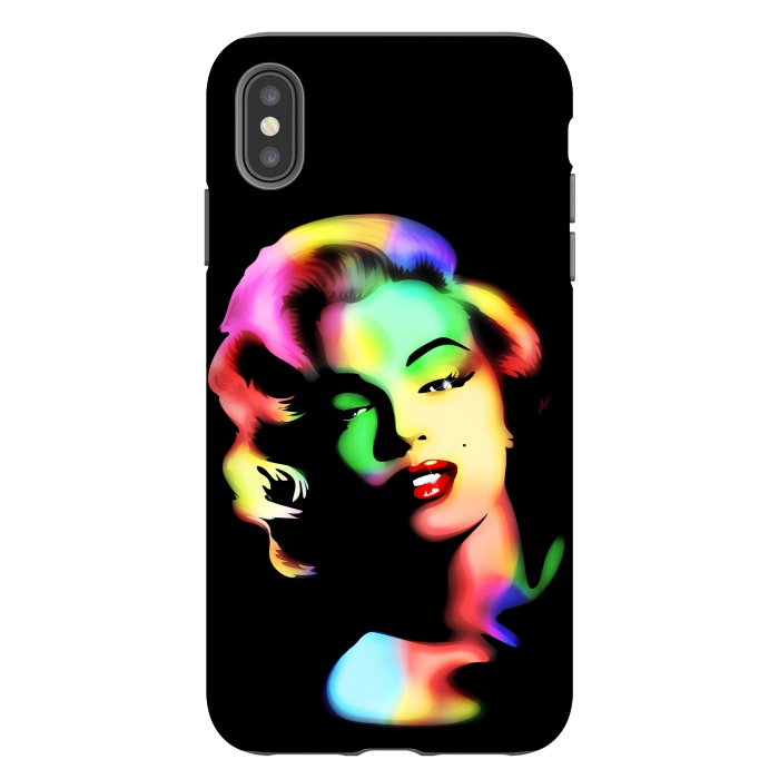 iPhone Xs Max StrongFit Marilyn Monroe Rainbow Colors  by BluedarkArt