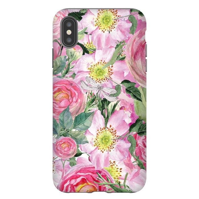 iPhone Xs Max StrongFit Vintage Dog Roses by  Utart