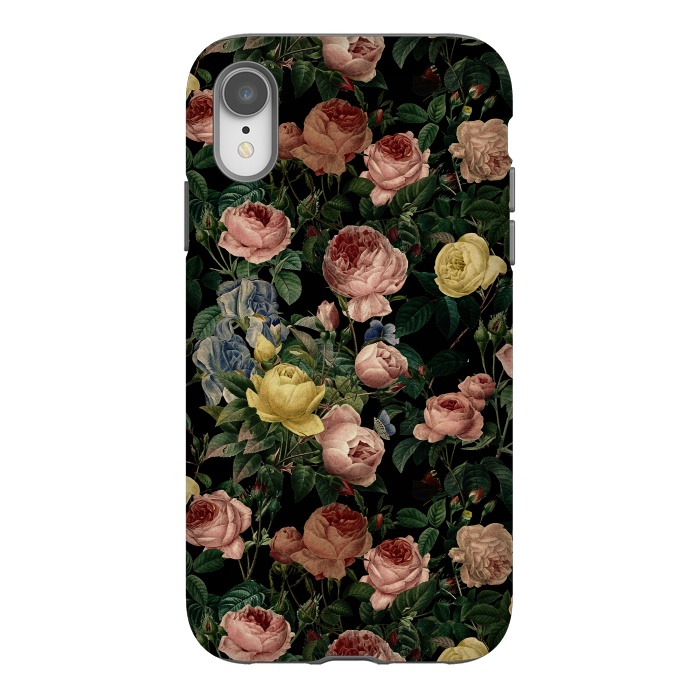 iPhone Xr StrongFit Night Vintage Roses by  Utart