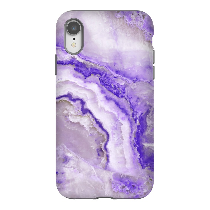iPhone Xr StrongFit Ultra Violet Veined Marble by  Utart