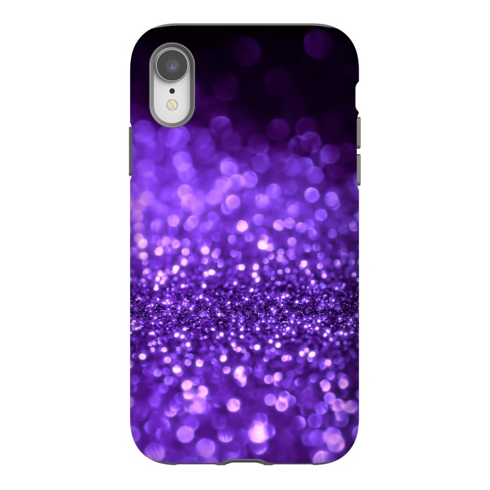 iPhone Xr StrongFit Ultra Violet Faux Glitter by  Utart