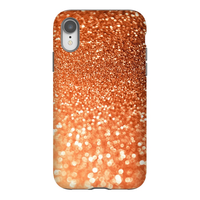 iPhone Xr StrongFit Peach Faux Glitter by  Utart