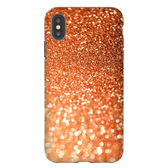 iPhone Xs Max StrongFit Peach Faux Glitter by  Utart