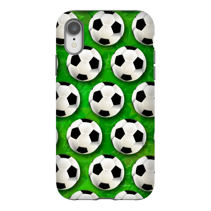 iPhone Xr StrongFit Soccer Ball Football Pattern by BluedarkArt