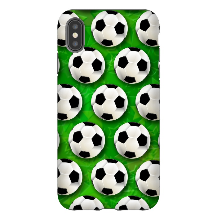 iPhone Xs Max StrongFit Soccer Ball Football Pattern by BluedarkArt