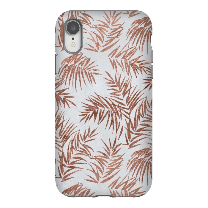 iPhone Xr StrongFit Copper Palm Leaves 2 by Andrea Haase