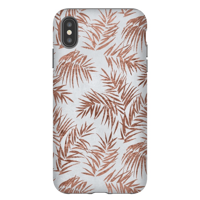iPhone Xs Max StrongFit Copper Palm Leaves 2 by Andrea Haase