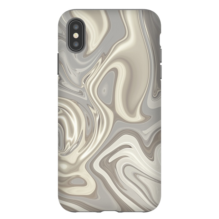 iPhone Xs Max StrongFit Greige Glamorous Faux Marble 2 by Andrea Haase