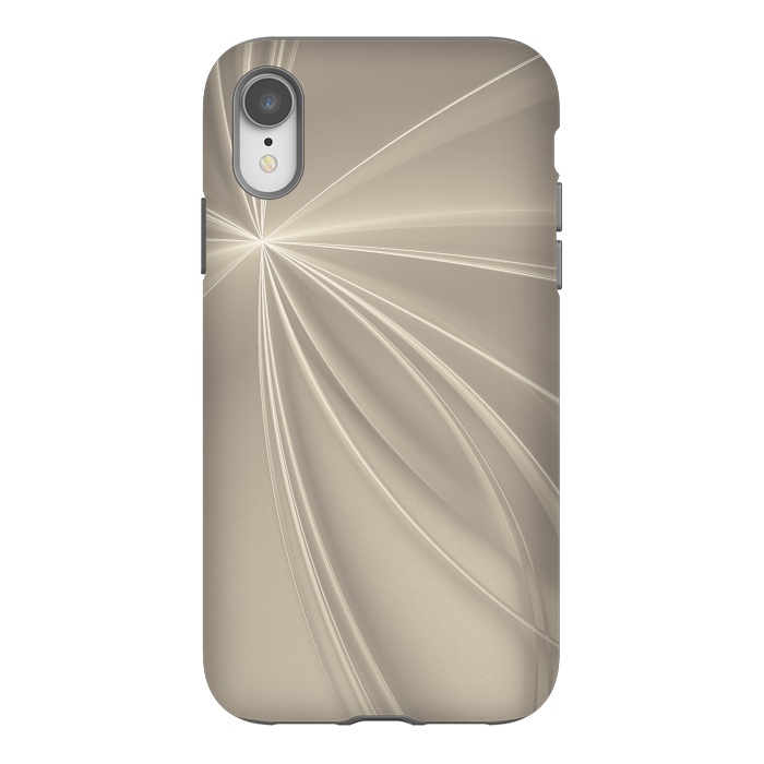 iPhone Xr StrongFit Shining Rays In Soft Gold by Andrea Haase