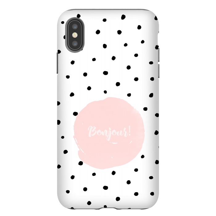 iPhone Xs Max StrongFit Bonjour - on polka dots  by  Utart