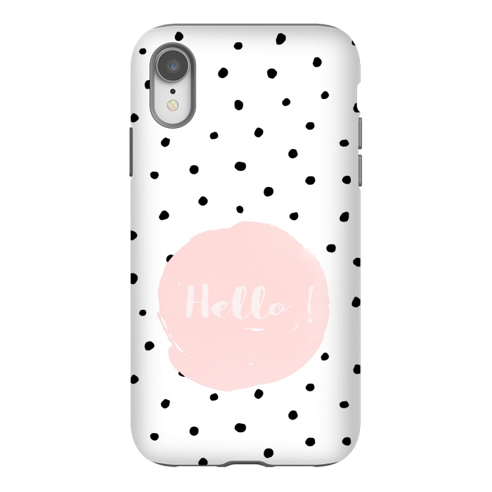 iPhone Xr StrongFit Hello on polka dots  by  Utart