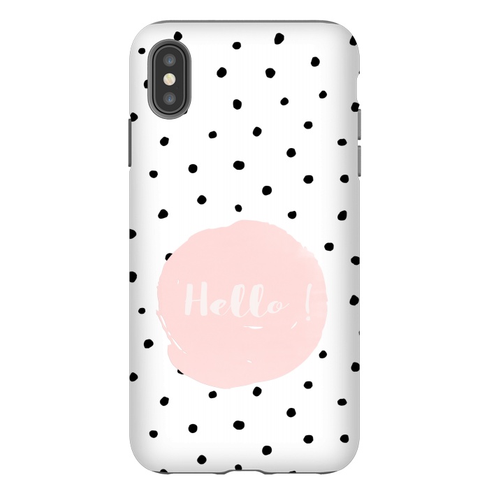 iPhone Xs Max StrongFit Hello on polka dots  by  Utart