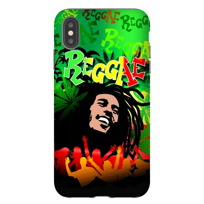 iPhone Xs Max StrongFit Reggae RastaMan Music Colors Fun and Marijuana by BluedarkArt