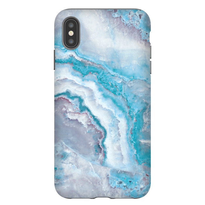 iPhone Xs Max StrongFit Teal Veined Agate by  Utart
