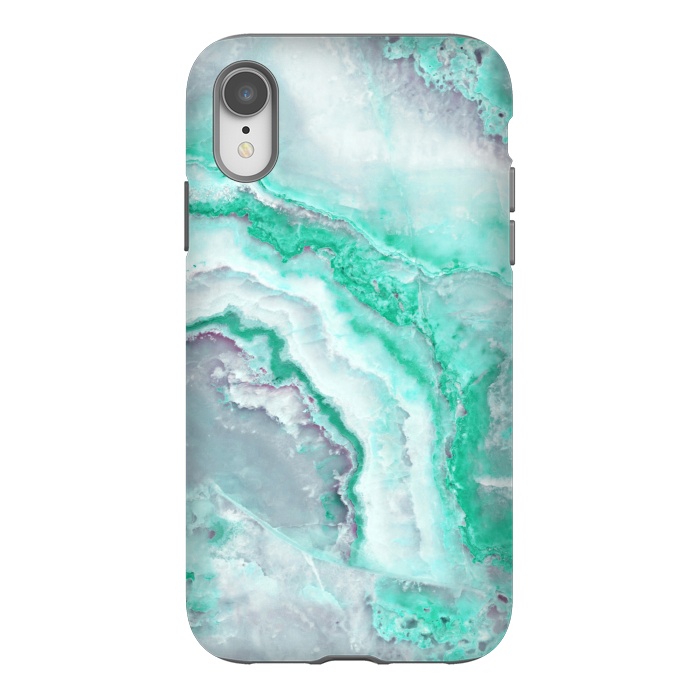 iPhone Xr StrongFit Mint Green Veined Agate by  Utart
