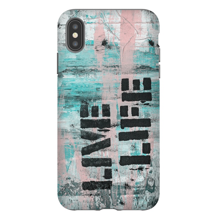 iPhone Xs Max StrongFit Live Life Pastel Grafitti by Andrea Haase