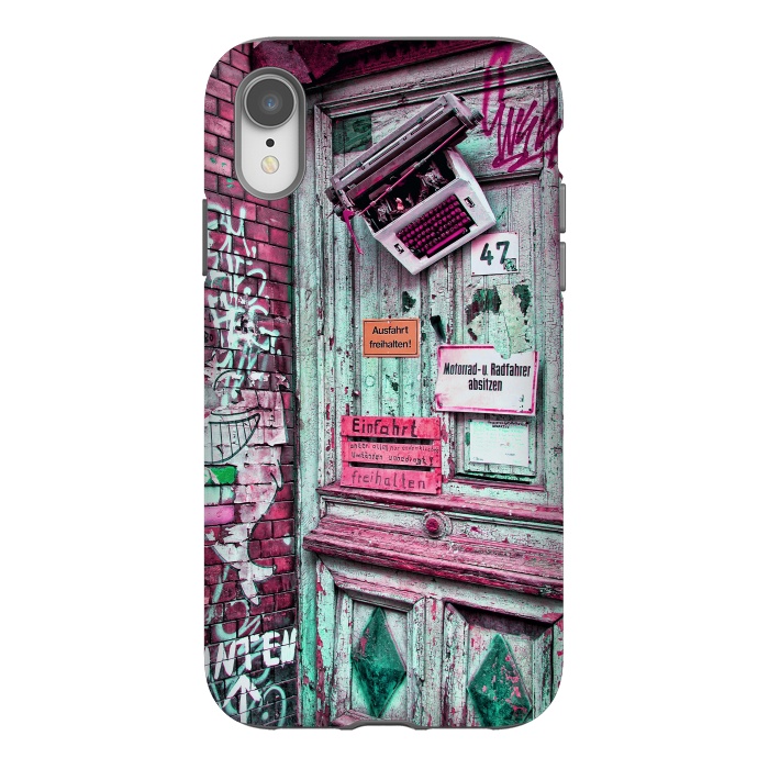 iPhone Xr StrongFit Urban Grunge Door by Andrea Haase
