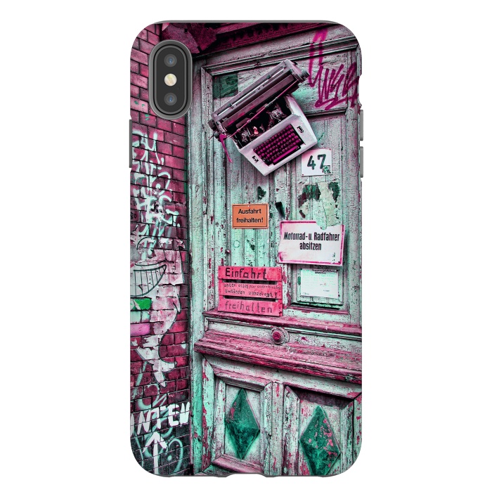 iPhone Xs Max StrongFit Urban Grunge Door by Andrea Haase