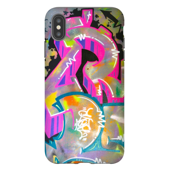 iPhone Xs Max StrongFit Colorful Grafitti Tag by Andrea Haase